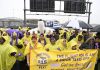 Newark Airport Workers Rally for Higher Wages