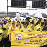 Newark Airport Workers Rally for Higher Wages