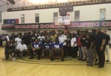 Newark student athletes taught life lessons by New York Giants players
