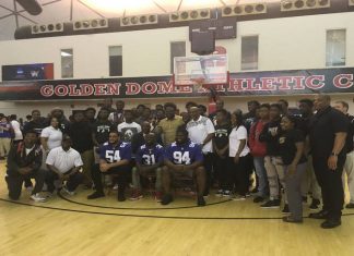 Newark student athletes taught life lessons by New York Giants players