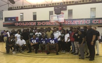 Newark student athletes taught life lessons by New York Giants players